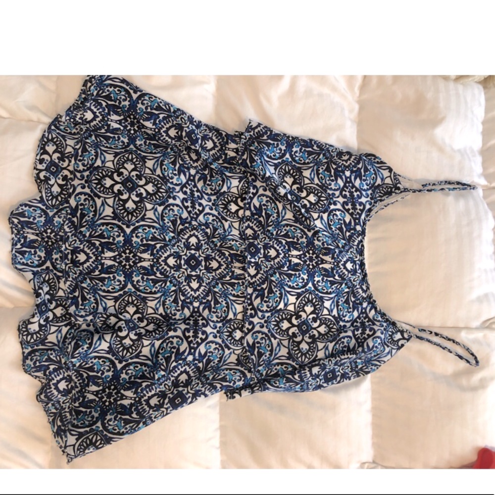 Blue dressy tank top